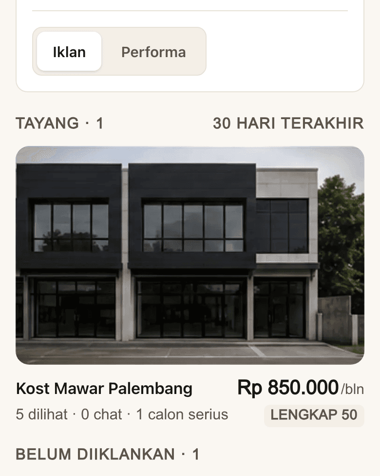 Tangkapan layar halaman iklan Sevano yang menunjukkan kelengkapan iklan sebelum tayang